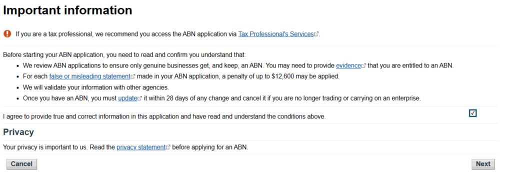 Trang thông tin quan trọng ABN 